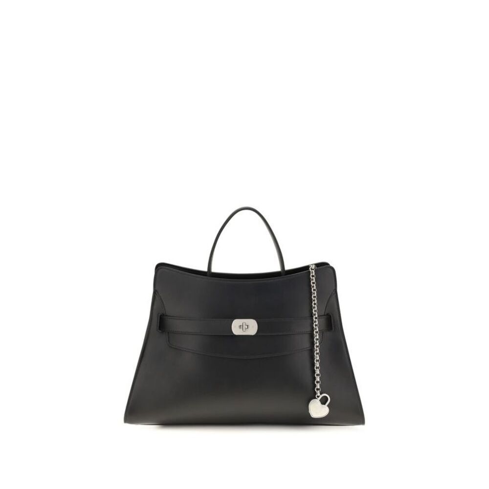 Alexander McQueen Black Calf Leather Bos Taurus Shoulder Women's Bag